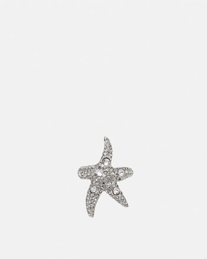 Versace Barocco Sea Ring Silver Women Rings