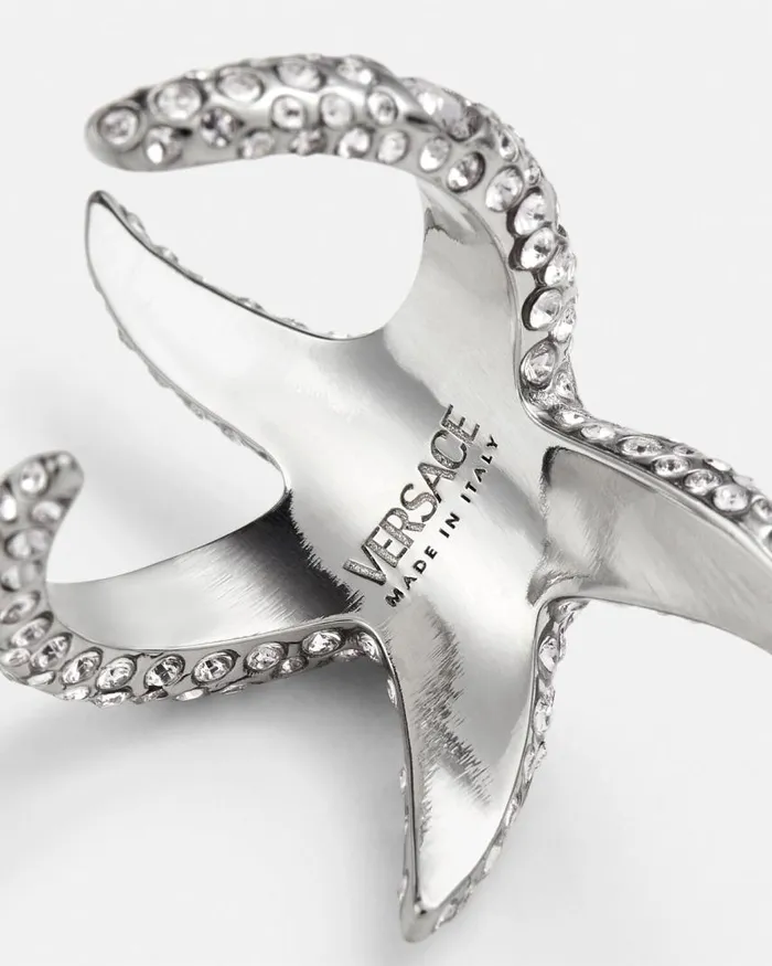 Versace Barocco Sea Ring Silver Women Rings Versace Barocco Sea Ring Silver Women Rings