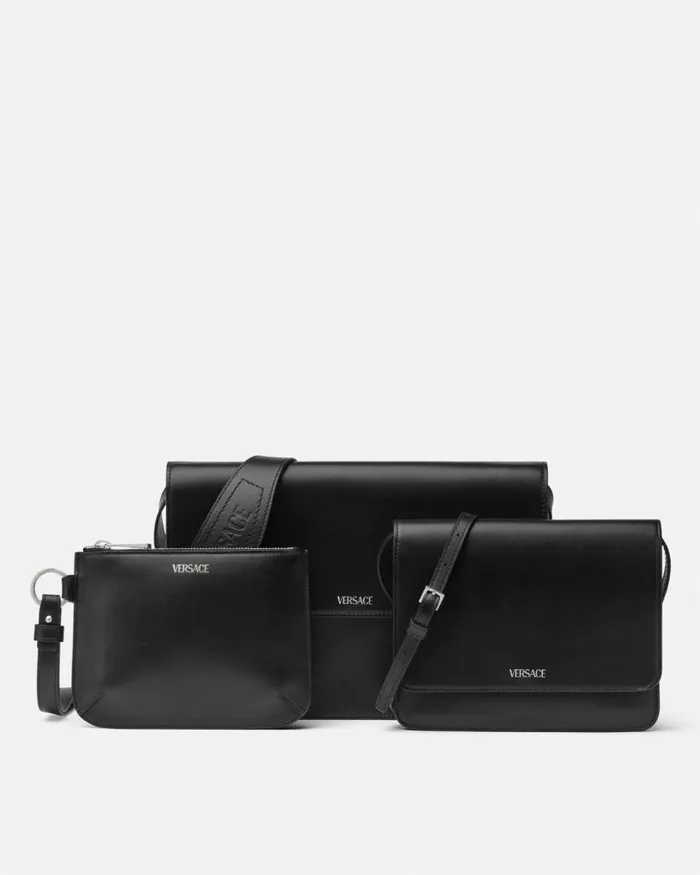 Versace Cargo Modular Messenger Bag Blacksilver Men Crossbody and Messengers Versace Cargo Modular Messenger Bag Blacksilver Men Crossbody and Messengers
