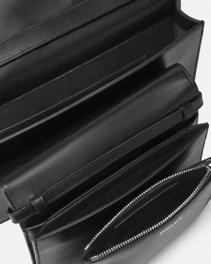 Versace Cargo Modular Messenger Bag Blacksilver Men Crossbody and Messengers Versace Cargo Modular Messenger Bag Blacksilver Men Crossbody and Messengers