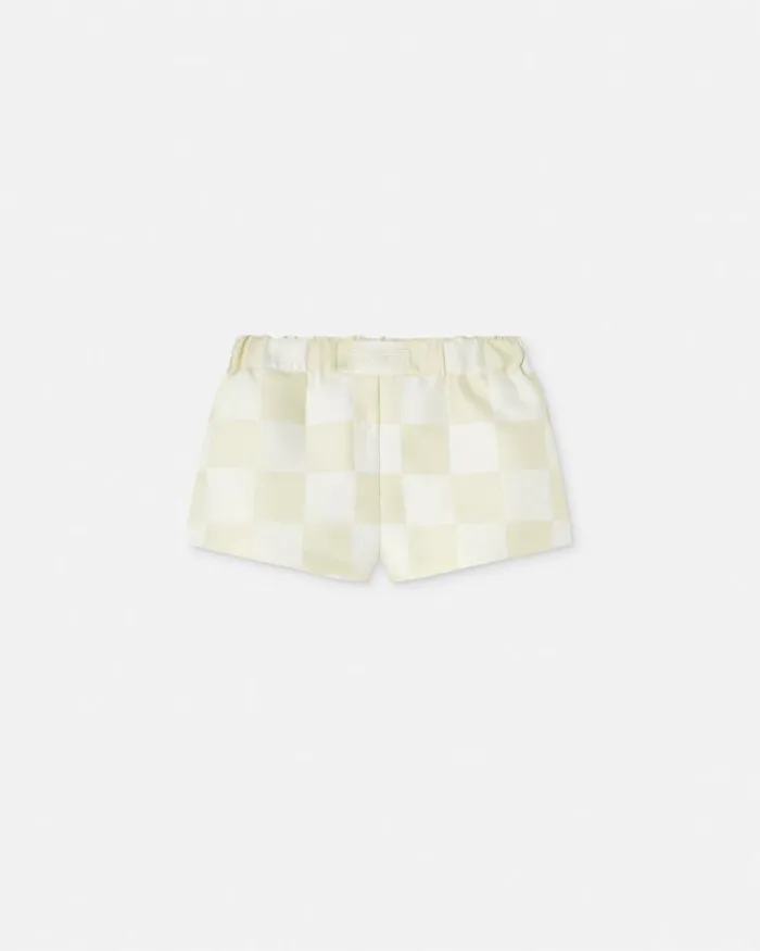Versace Contrasto Duchesse Boxer Shorts Beige Women Pants and Shorts