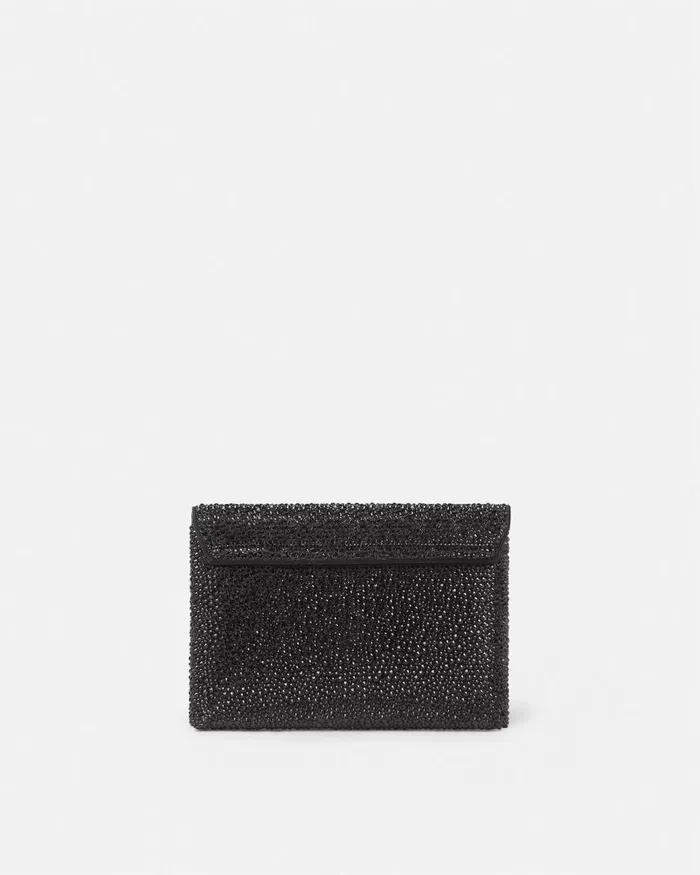 Versace Crystal La Medusa Envelope Clutch Black Women Shoulder and Crossbody Versace Crystal La Medusa Envelope Clutch Black Women Shoulder and Crossbody