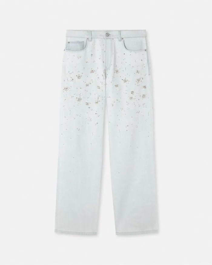 Versace Embellished Jeans Light Blue Men Pants and Shorts
