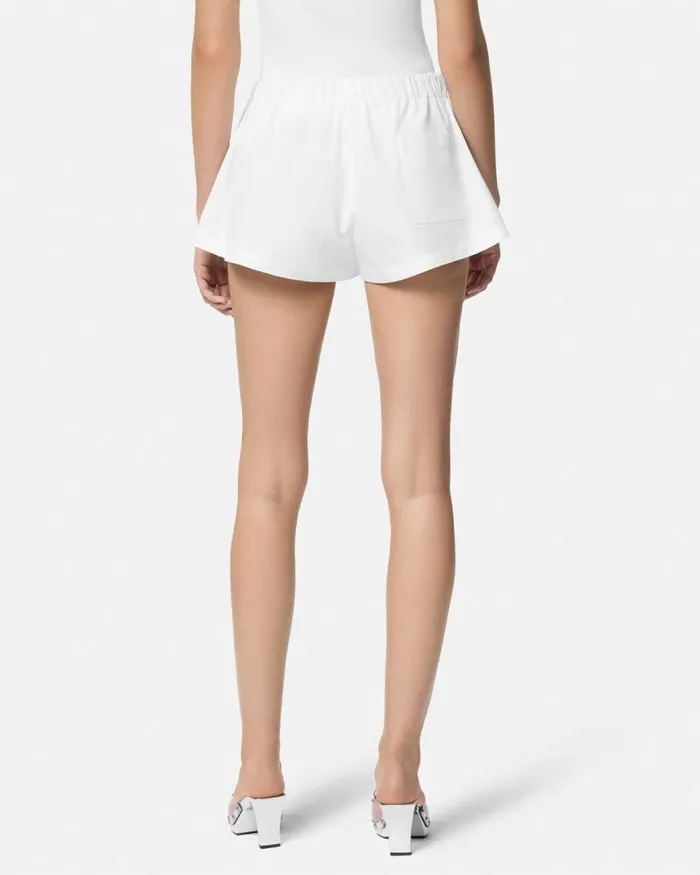 Versace Embroidered Sangallo Boxer Shorts White Women Pants and Shorts Versace Embroidered Sangallo Boxer Shorts White Women Pants and Shorts
