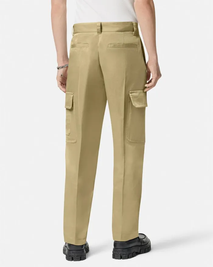 Versace Gabardine Cargo Pants Beige Men Pants and Shorts Versace Gabardine Cargo Pants Beige Men Pants and Shorts