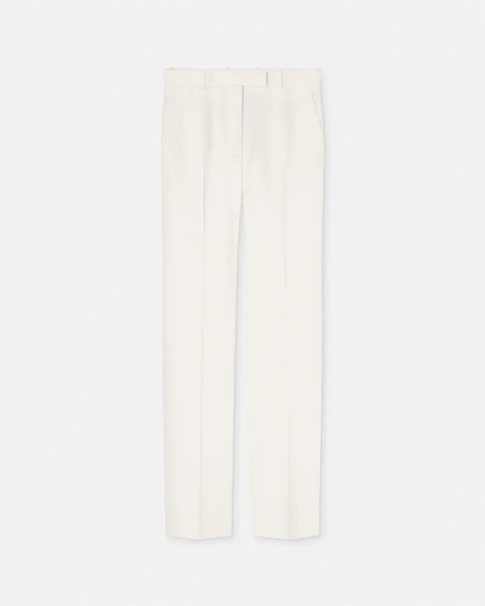 Versace Grain De Poudre StraightLeg Pants White Women Suits