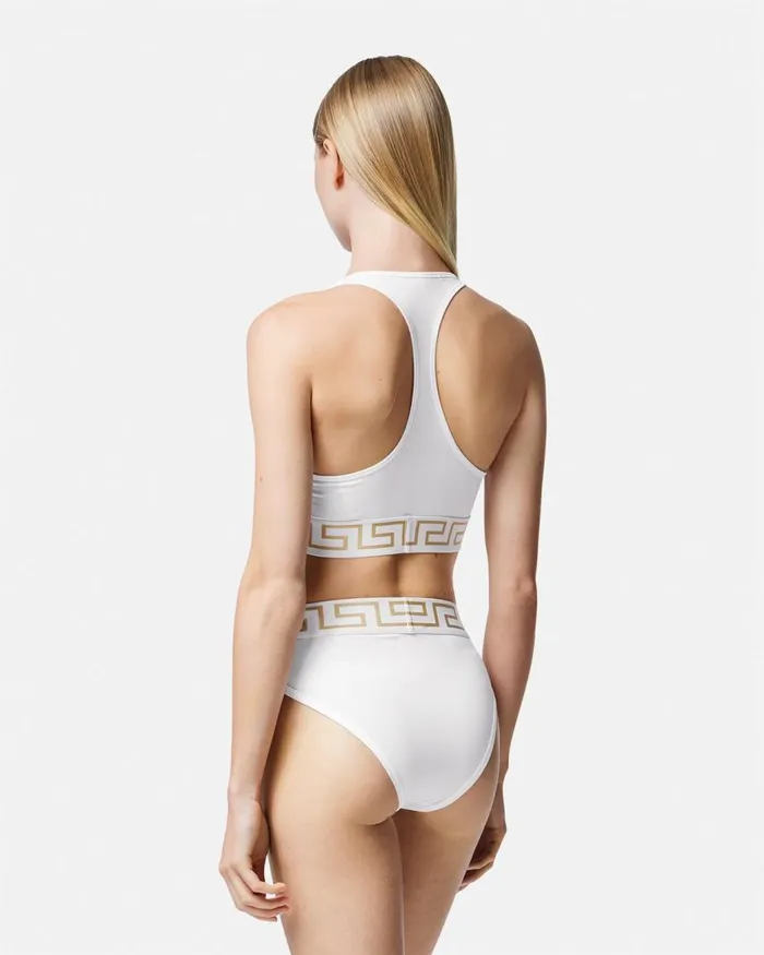 Versace Greca Border High Waist Briefs White Women Bras and Briefs Versace Greca Border High Waist Briefs White Women Bras and Briefs