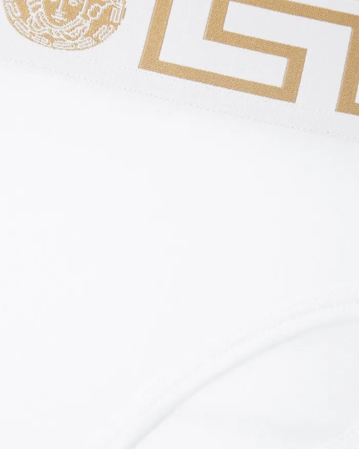 Versace Greca Border High Waist Briefs White Women Bras and Briefs Versace Greca Border High Waist Briefs White Women Bras and Briefs