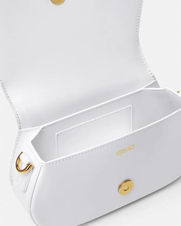Versace Greca Goddess Mini Shoulder Bag White Women Shoulder and Crossbody Versace Greca Goddess Mini Shoulder Bag White Women Shoulder and Crossbody