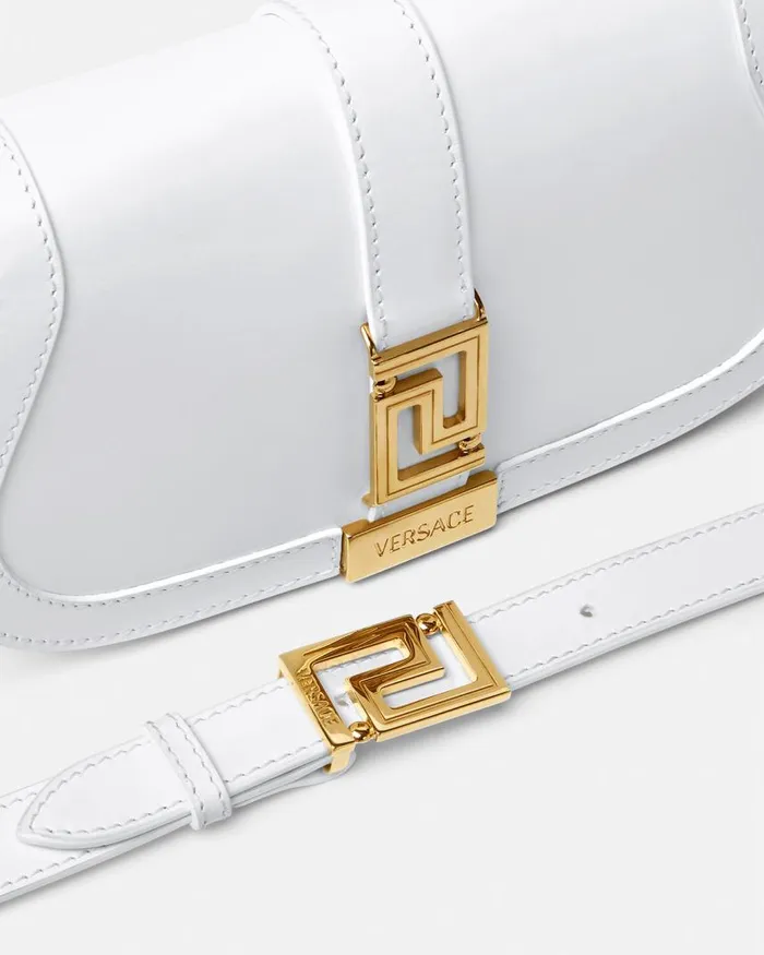 Versace Greca Goddess Mini Shoulder Bag White Women Shoulder and Crossbody Versace Greca Goddess Mini Shoulder Bag White Women Shoulder and Crossbody