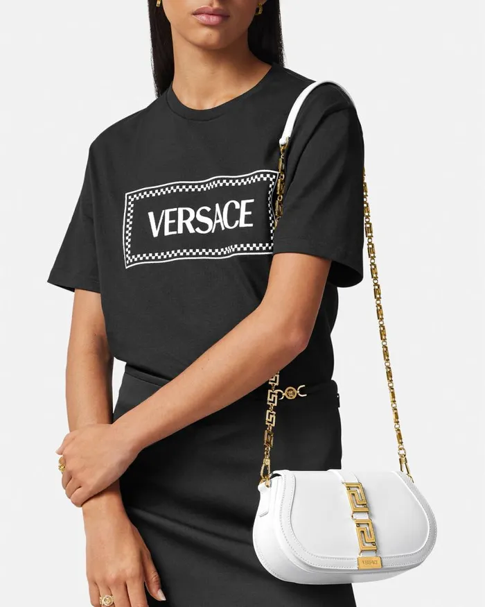 Versace Greca Goddess Shoulder Bag White Women Shoulder and Crossbody Versace Greca Goddess Shoulder Bag White Women Shoulder and Crossbody