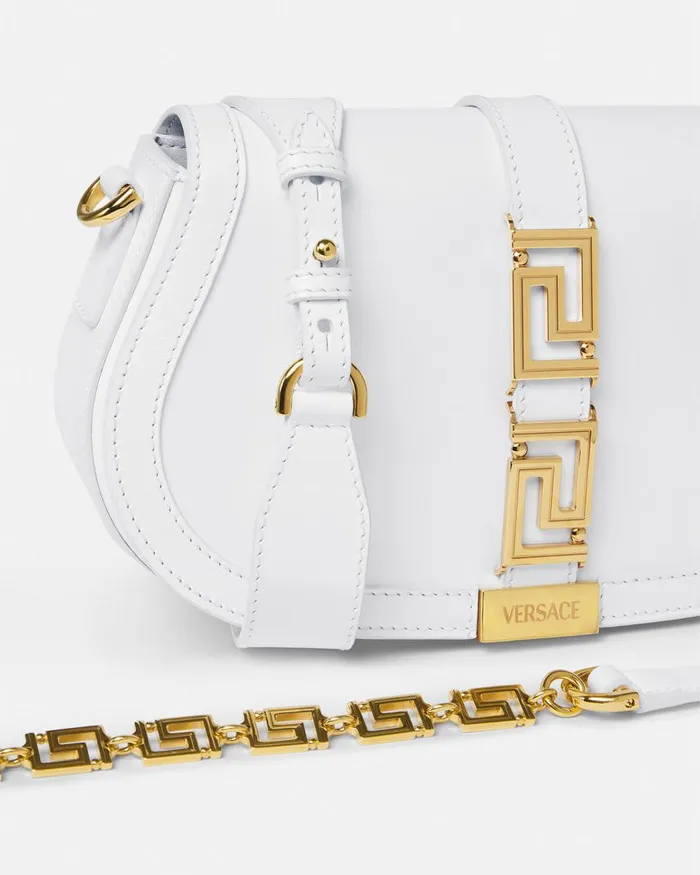 Versace Greca Goddess Shoulder Bag White Women Shoulder and Crossbody Versace Greca Goddess Shoulder Bag White Women Shoulder and Crossbody