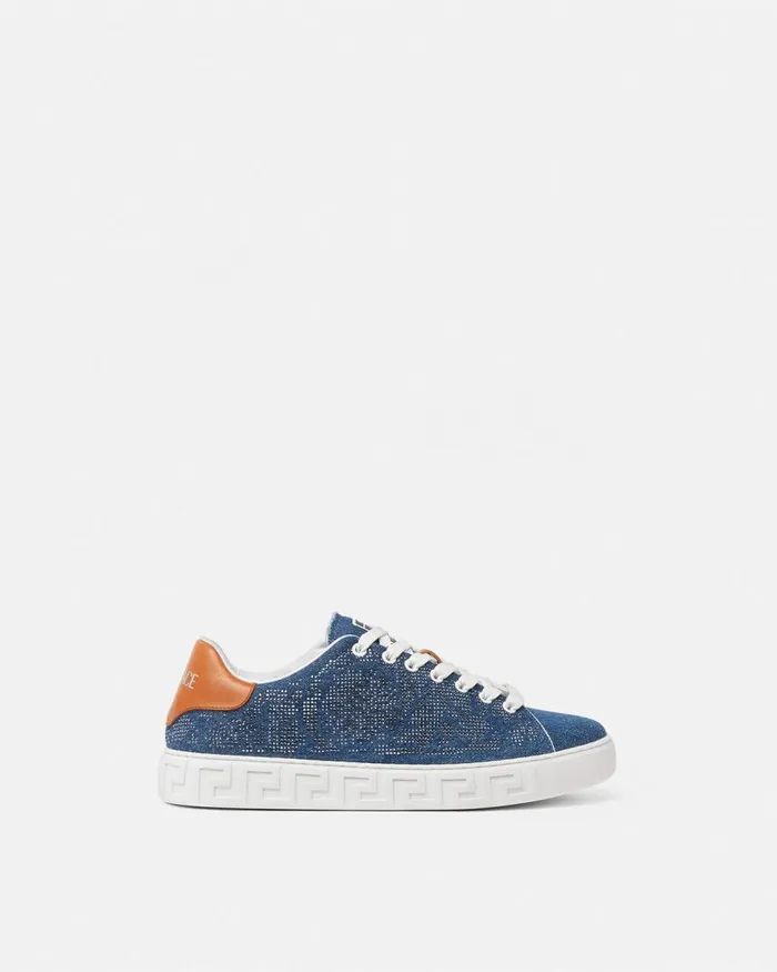 Versace Greca Sneakers Blue Men Sneakers