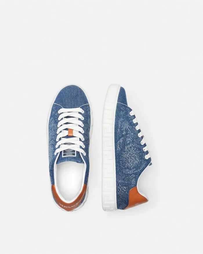 Versace Greca Sneakers Blue Men Sneakers Versace Greca Sneakers Blue Men Sneakers
