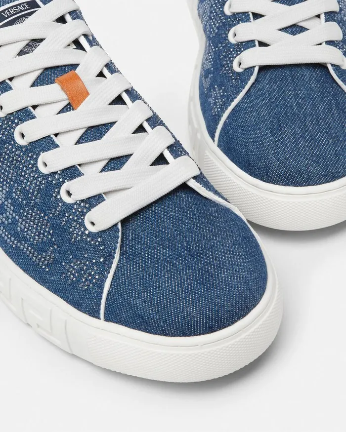 Versace Greca Sneakers Blue Men Sneakers Versace Greca Sneakers Blue Men Sneakers