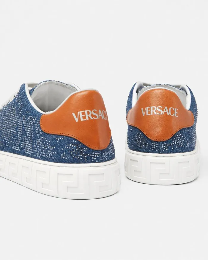 Versace Greca Sneakers Blue Men Sneakers Versace Greca Sneakers Blue Men Sneakers