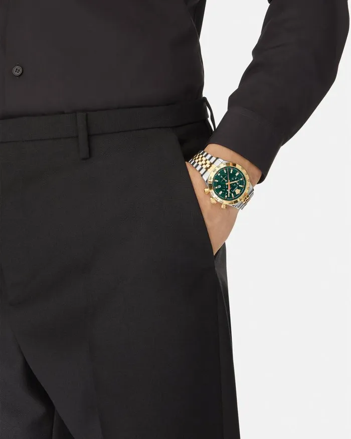 Versace Hellenyium Chrono Watch Gold Men Watches Versace Hellenyium Chrono Watch Gold Men Watches