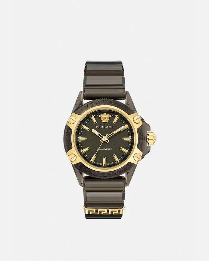 Versace Icon Active Indiglo Watch Gray WomenMen Watches