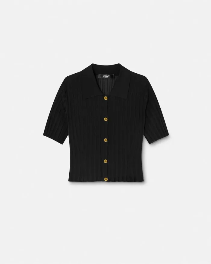Versace Knit Shirt Black Women Knitwear