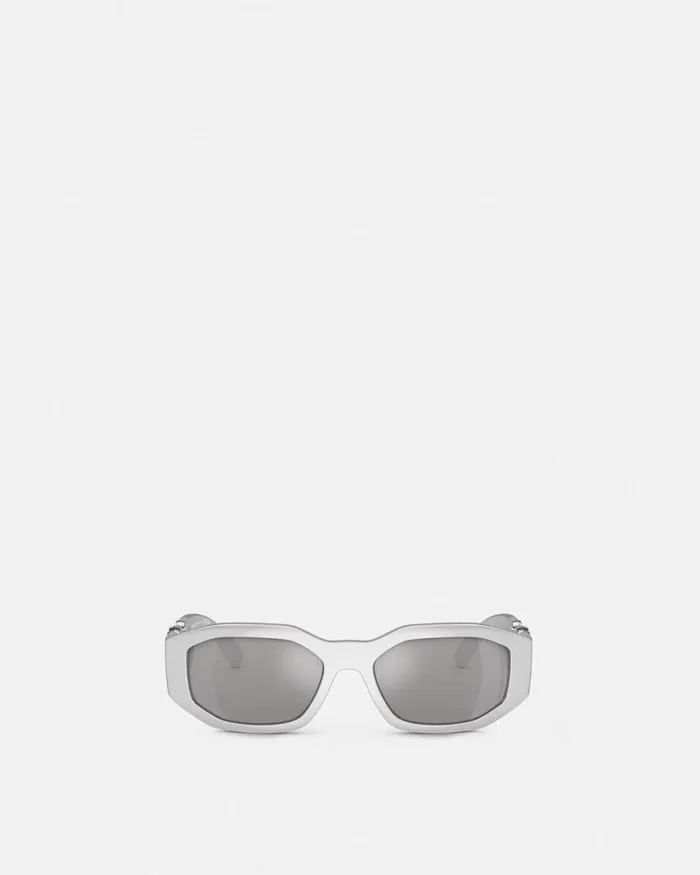 Versace Medusa Biggie Chrome Sunglasses Silver WomenMen Sunglasses Versace Medusa Biggie Chrome Sunglasses Silver WomenMen Sunglasses