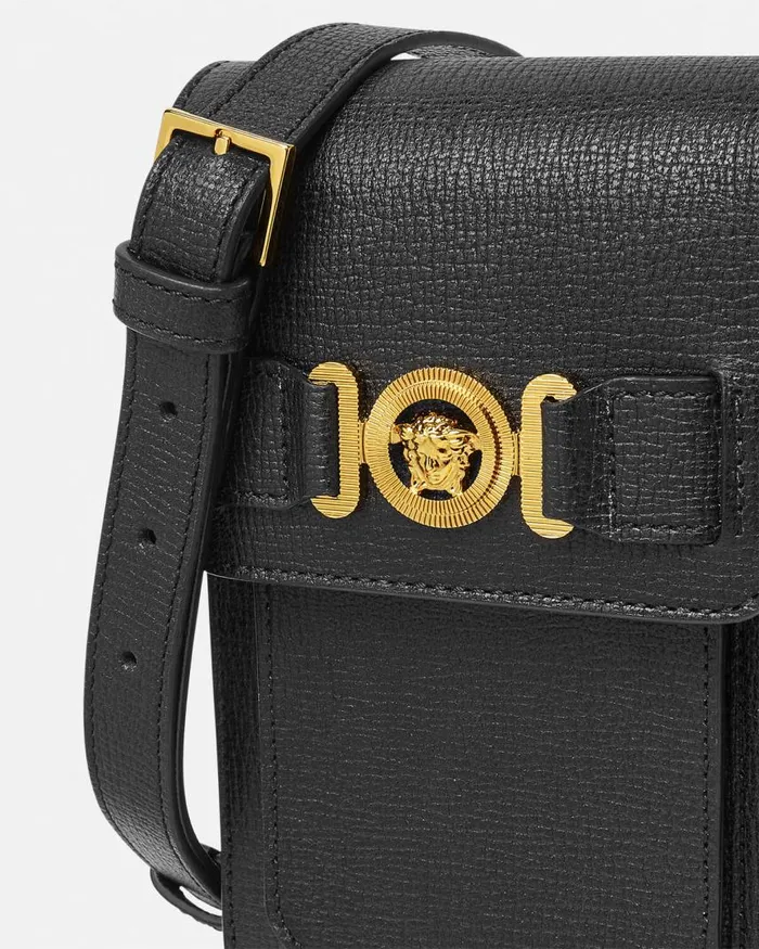 Versace Medusa Biggie Crossbody Bag Blackgold Men Medusa Biggie Versace Medusa Biggie Crossbody Bag Blackgold Men Medusa Biggie
