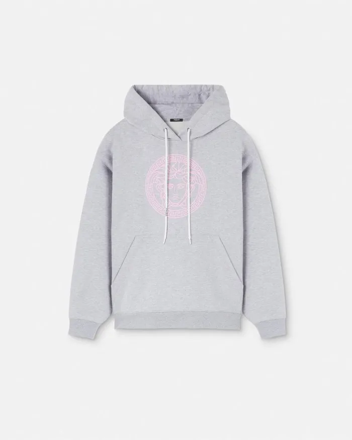 Versace Medusa Hoodie Gray Women TShirts and Sweatshirts