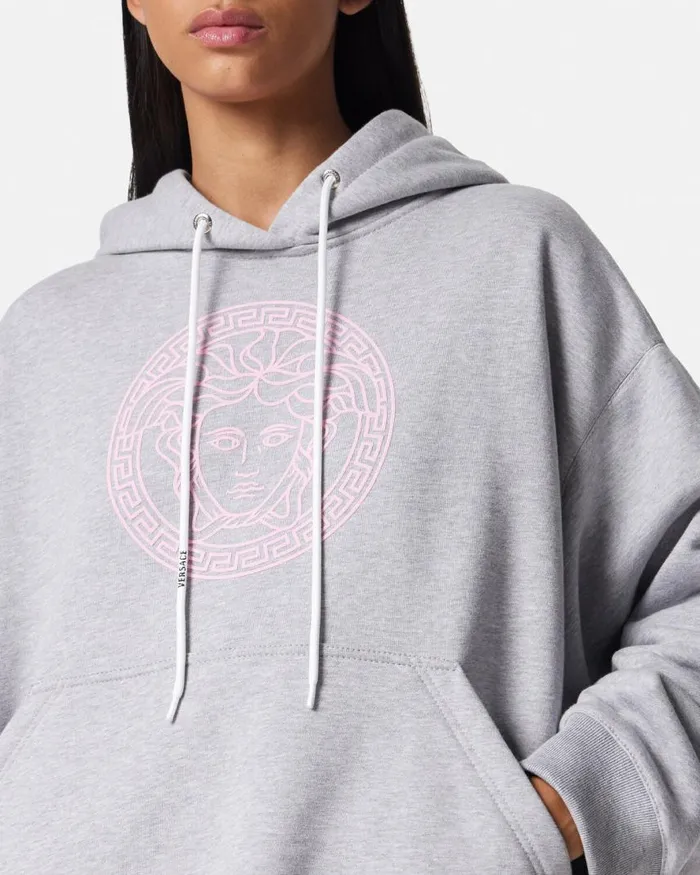 Versace Medusa Hoodie Gray Women TShirts and Sweatshirts Versace Medusa Hoodie Gray Women TShirts and Sweatshirts
