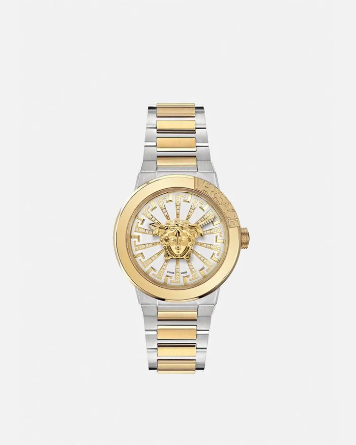 Versace Medusa Infinite Diamond Watch Silvergold Women Watches