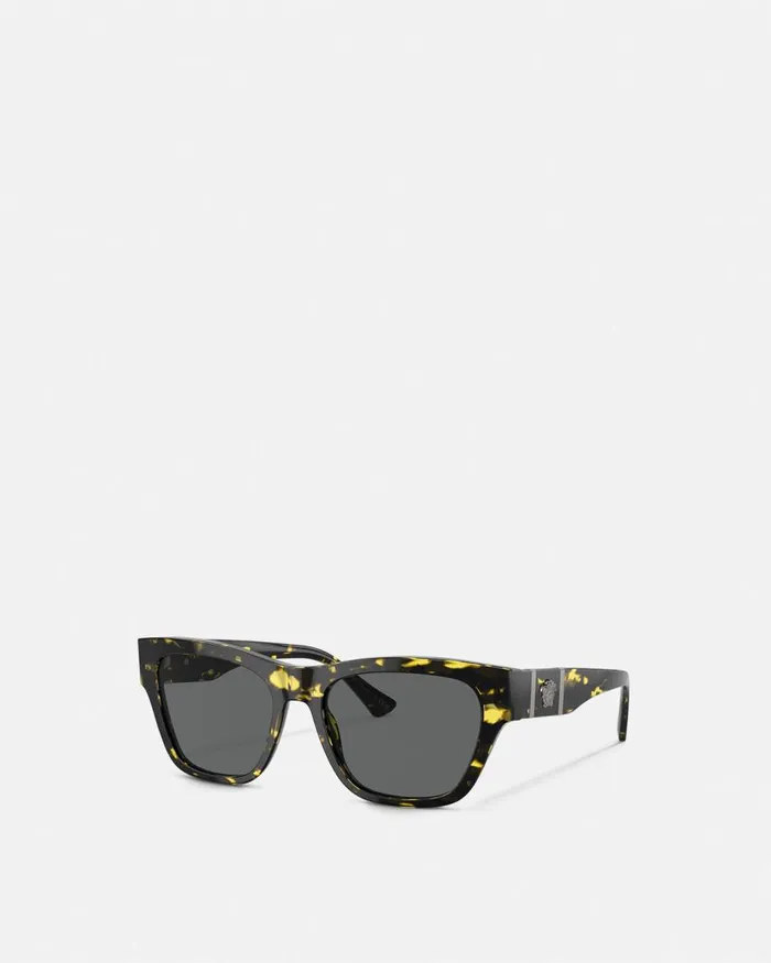 Versace Medusa Legend Squared Sunglasses Havana Men Sunglasses