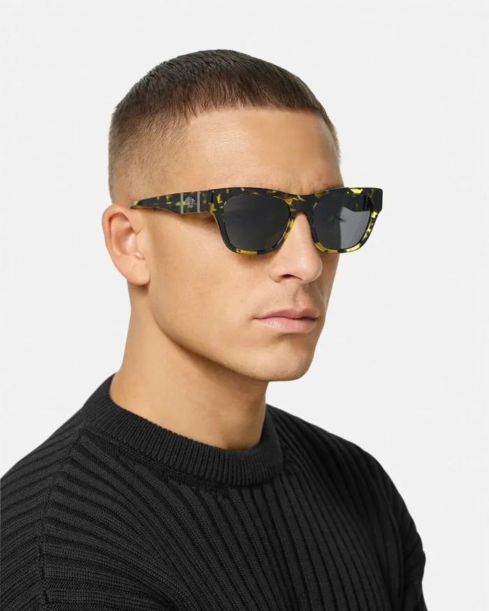 Versace Medusa Legend Squared Sunglasses Havana Men Sunglasses Versace Medusa Legend Squared Sunglasses Havana Men Sunglasses