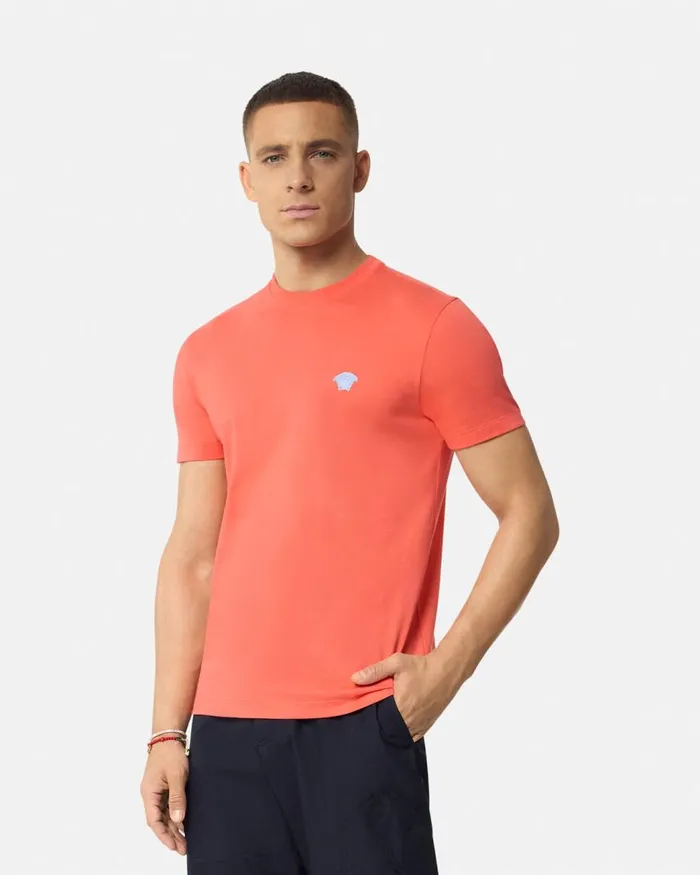 Versace Medusa TShirt Coral Men TShirts and Polos Versace Medusa TShirt Coral Men TShirts and Polos