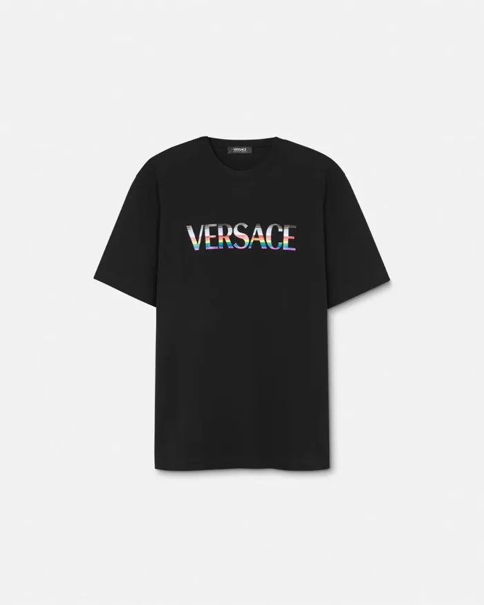 Versace Pride Barocco Logo TShirt Blackprint WomenMen TShirts and Sweatshirts