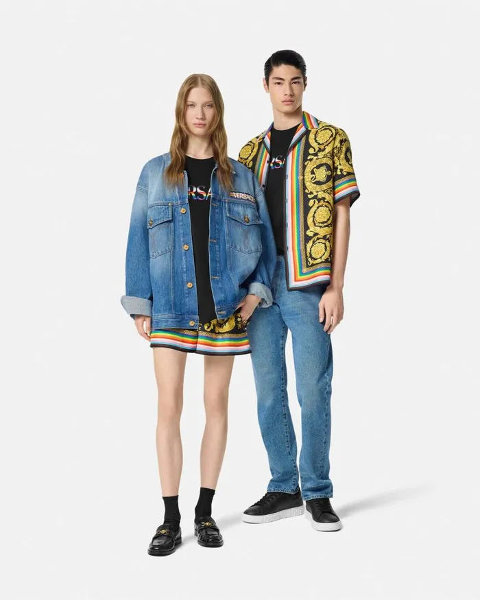 Versace Pride Barocco Logo TShirt Blackprint WomenMen TShirts and Sweatshirts Versace Pride Barocco Logo TShirt Blackprint WomenMen TShirts and Sweatshirts