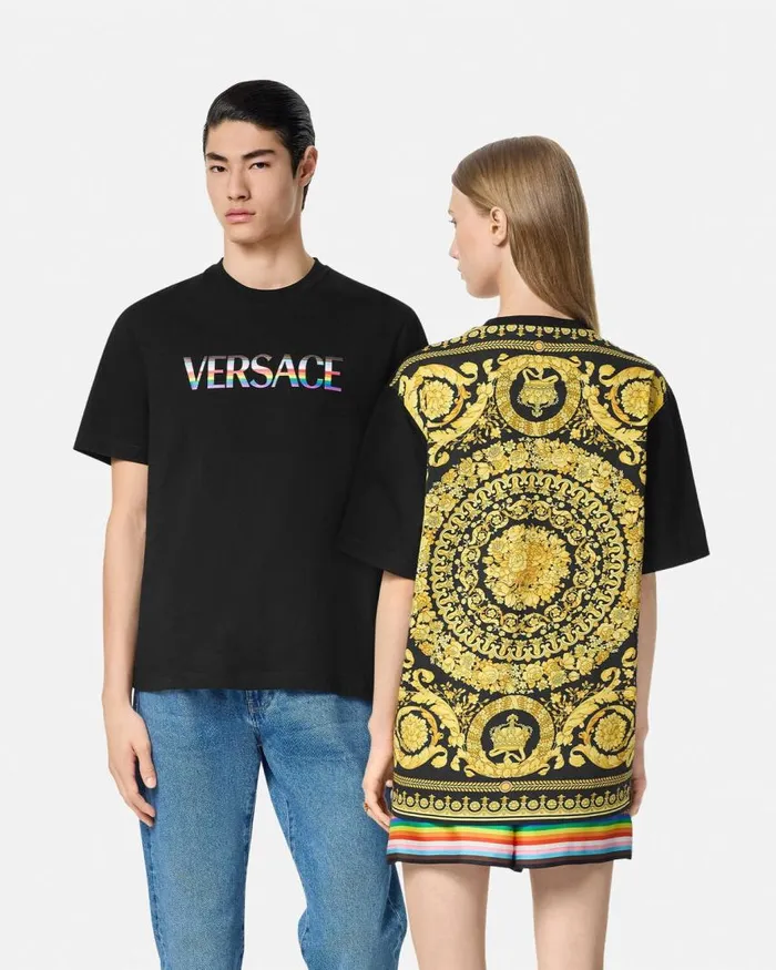 Versace Pride Barocco Logo TShirt Blackprint WomenMen TShirts and Sweatshirts Versace Pride Barocco Logo TShirt Blackprint WomenMen TShirts and Sweatshirts