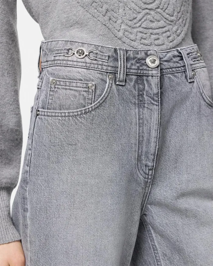 Versace RegularFit Jeans Gray Women Pants and Shorts Versace RegularFit Jeans Gray Women Pants and Shorts