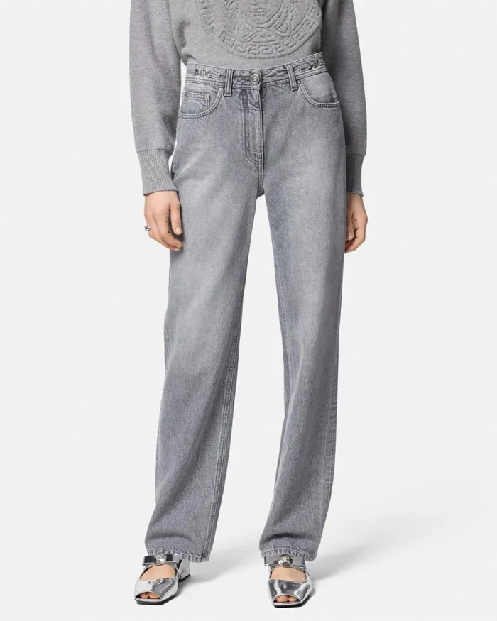 Versace RegularFit Jeans Gray Women Pants and Shorts Versace RegularFit Jeans Gray Women Pants and Shorts
