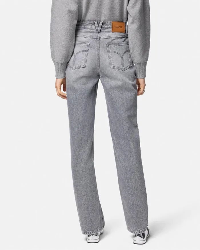 Versace RegularFit Jeans Gray Women Pants and Shorts Versace RegularFit Jeans Gray Women Pants and Shorts