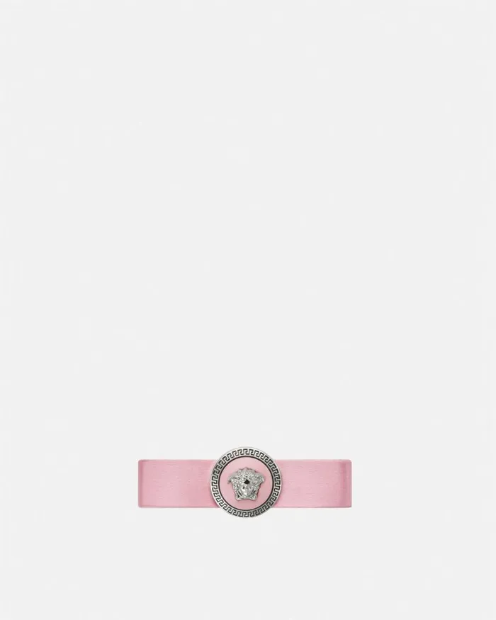 Versace Right Gianni Ribbon Hair Pin Pink Women Hair Accessories