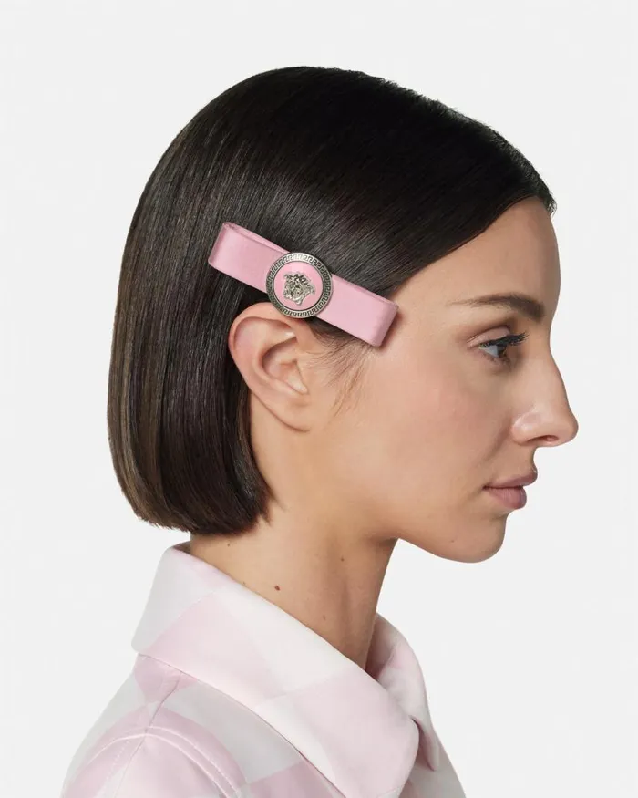 Versace Right Gianni Ribbon Hair Pin Pink Women Hair Accessories Versace Right Gianni Ribbon Hair Pin Pink Women Hair Accessories