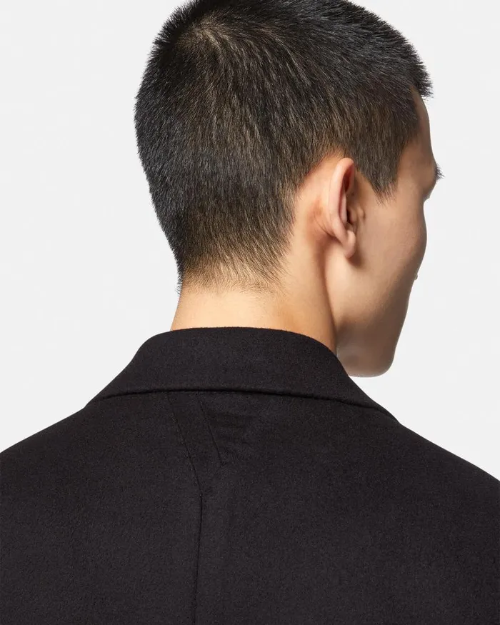 Versace SingleBreasted Coat Black Men Jackets and Coats Versace SingleBreasted Coat Black Men Jackets and Coats