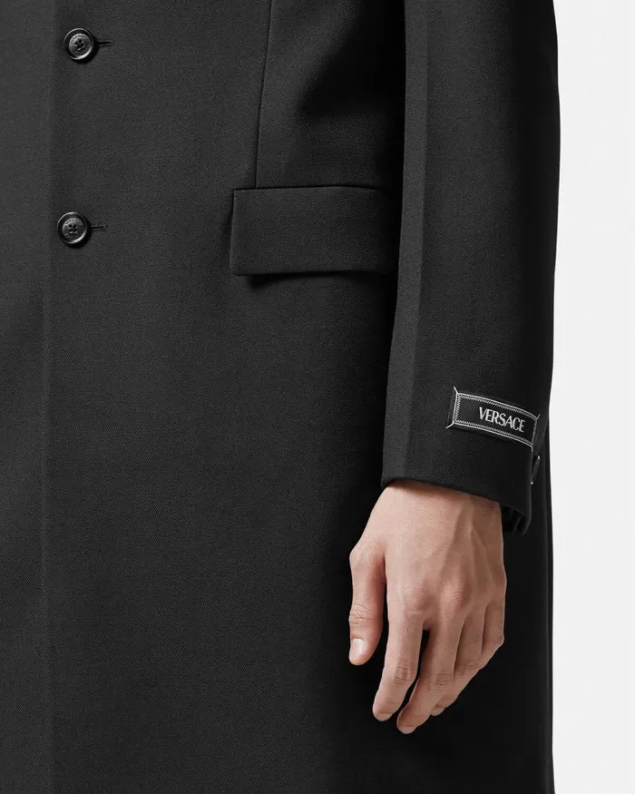 Versace Tailored SingleBreasted Coat Black Men Jackets and Coats Versace Tailored SingleBreasted Coat Black Men Jackets and Coats