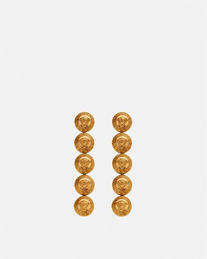Versace Tribute Medusa Drop Earrings Gold Women Earrings