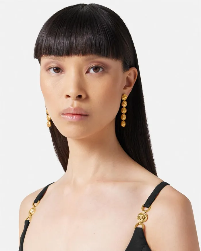 Versace Tribute Medusa Drop Earrings Gold Women Earrings Versace Tribute Medusa Drop Earrings Gold Women Earrings