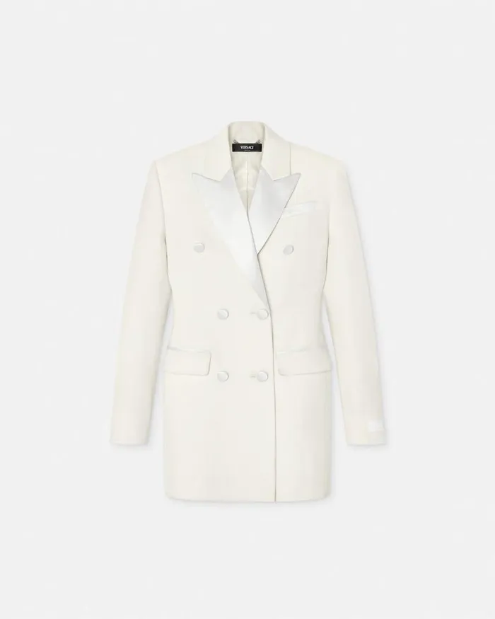 Versace Tuxedo Hourglass Blazer White Women Blazer and Jackets