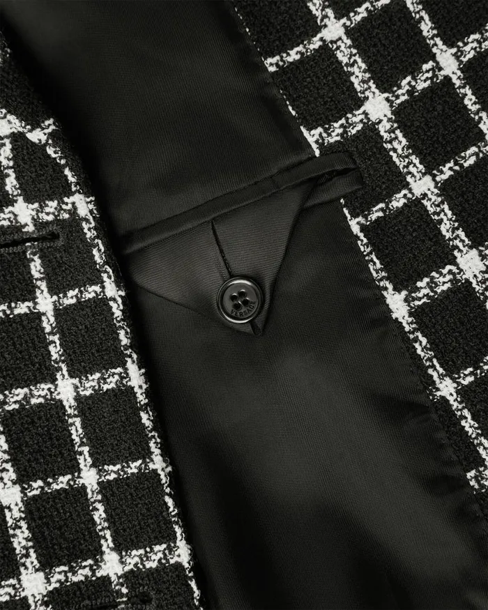 Versace Tweed Slim Masculine Blazer Black Women Blazer and Jackets Versace Tweed Slim Masculine Blazer Black Women Blazer and Jackets