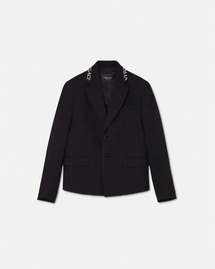 Versace Versace Logo Kids Blazer Black Children Clothing