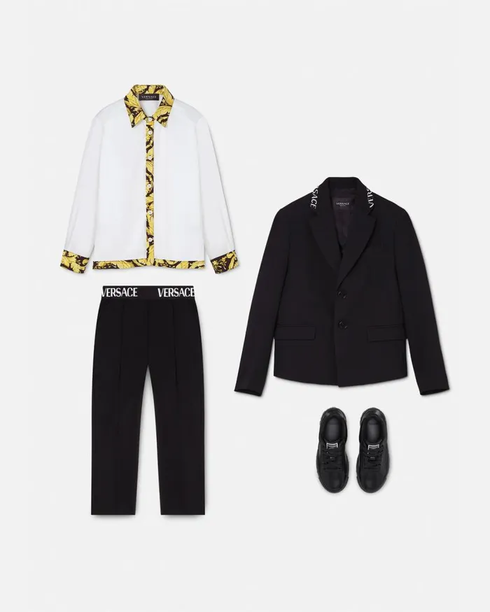 Versace Versace Logo Kids Blazer Black Children Clothing Versace Versace Logo Kids Blazer Black Children Clothing