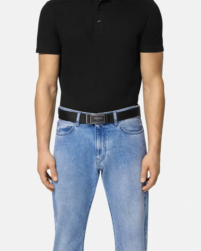 Versace Versace Milano Belt 35 Cm Black Men Belts Versace Versace Milano Belt 35 Cm Black Men Belts