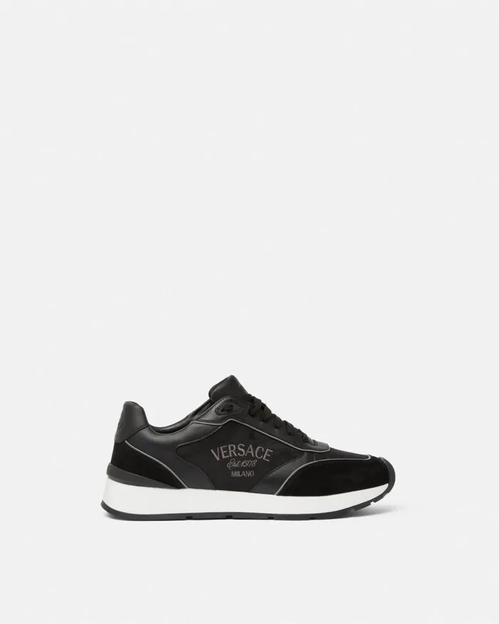 Versace Versace Milano Runner Sneakers Black Men Sneakers