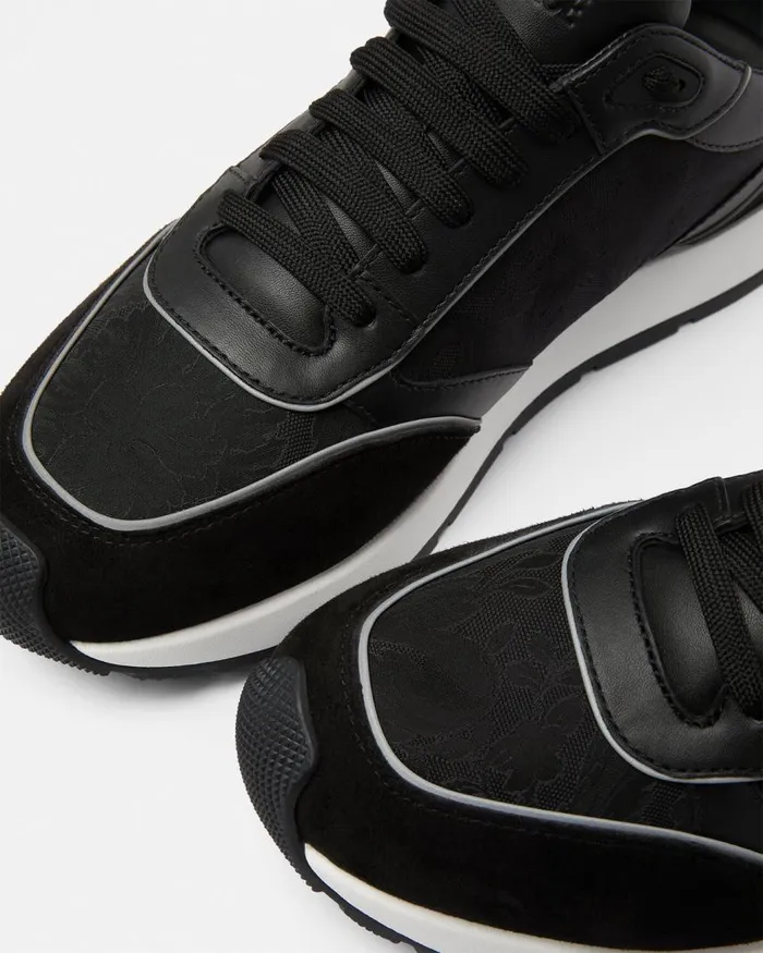 Versace Versace Milano Runner Sneakers Black Men Sneakers Versace Versace Milano Runner Sneakers Black Men Sneakers
